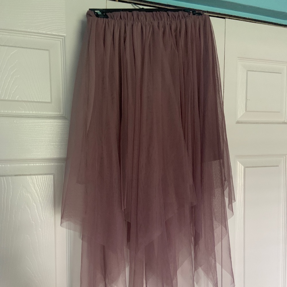 Purple Jagged Tulle Skirt